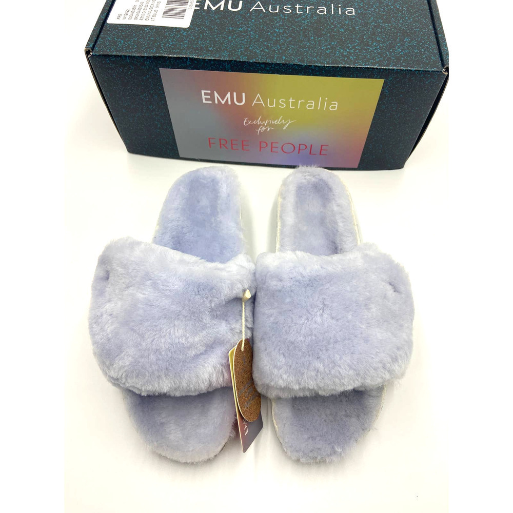 EMU X Free People Musica Sheepskin Slippers Sky Blue - Picture 6 of 11